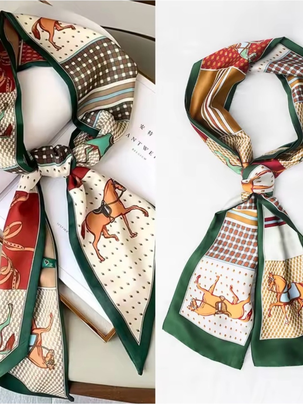 NWT Horse Motif Scarf Wrap